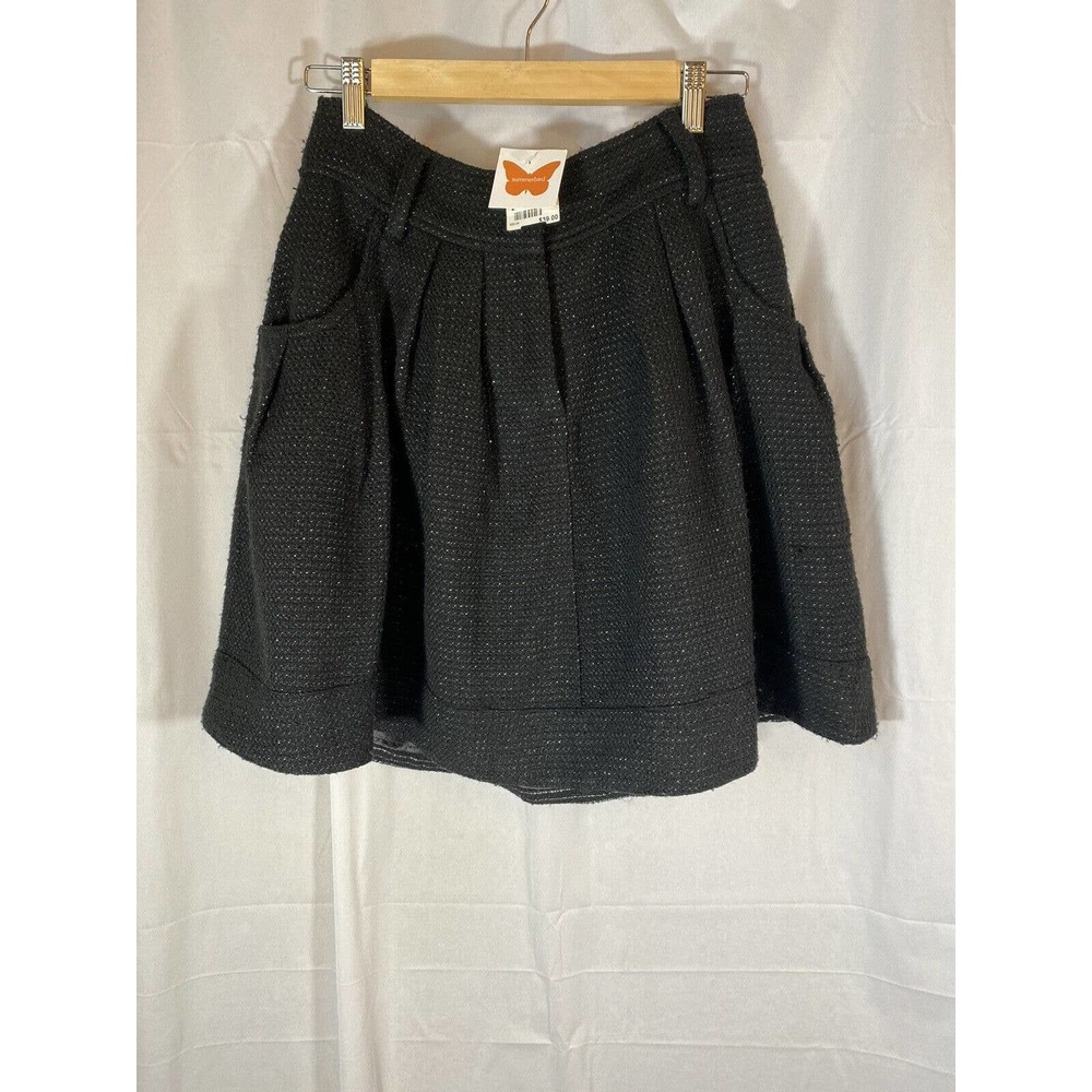 Walter black short wool blend lined skirt size 2 MSRP: $128